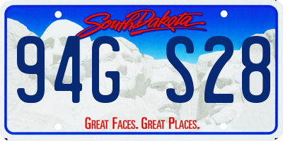 SD license plate 94GS28