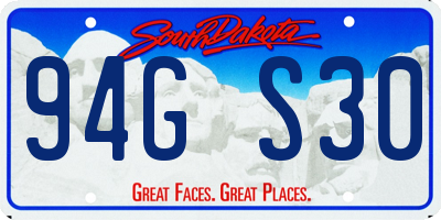 SD license plate 94GS30