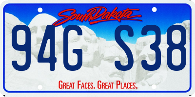 SD license plate 94GS38