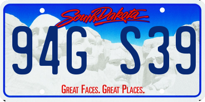 SD license plate 94GS39