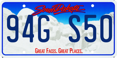 SD license plate 94GS50