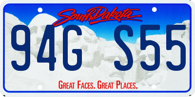 SD license plate 94GS55