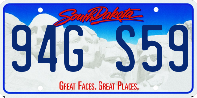 SD license plate 94GS59