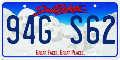 SD license plate 94GS62