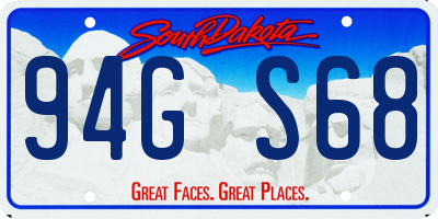 SD license plate 94GS68