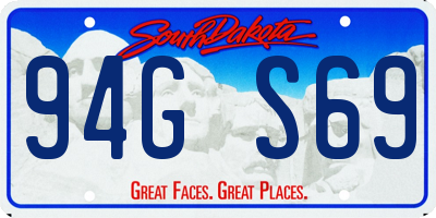 SD license plate 94GS69