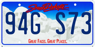 SD license plate 94GS73