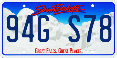 SD license plate 94GS78