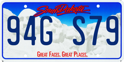 SD license plate 94GS79