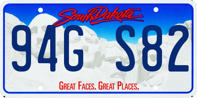 SD license plate 94GS82