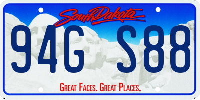 SD license plate 94GS88