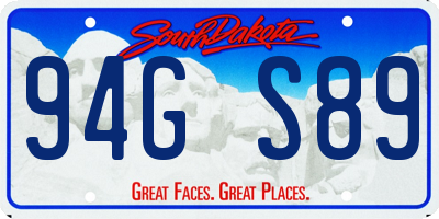 SD license plate 94GS89