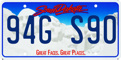 SD license plate 94GS90