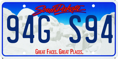 SD license plate 94GS94