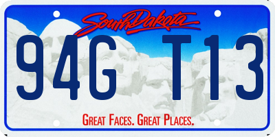 SD license plate 94GT13