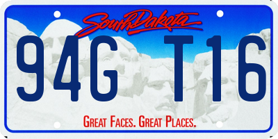 SD license plate 94GT16