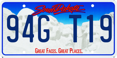 SD license plate 94GT19