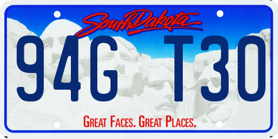 SD license plate 94GT30