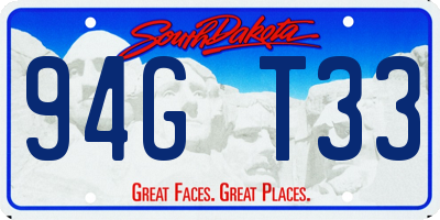 SD license plate 94GT33