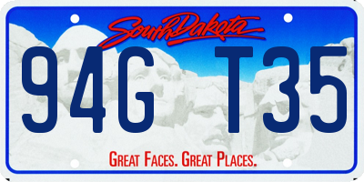 SD license plate 94GT35