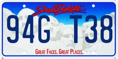 SD license plate 94GT38