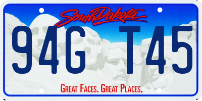 SD license plate 94GT45