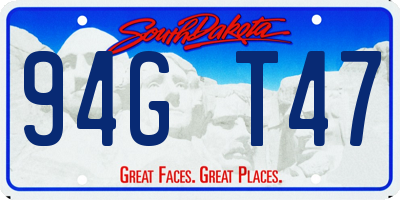 SD license plate 94GT47