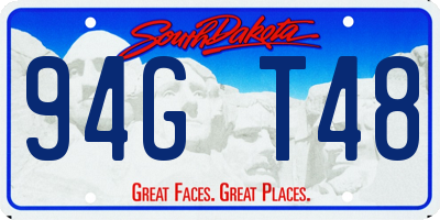 SD license plate 94GT48