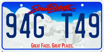 SD license plate 94GT49