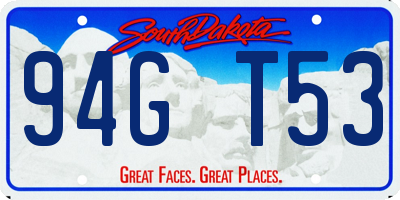 SD license plate 94GT53