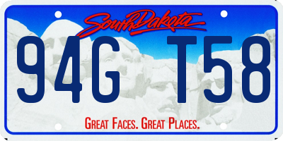 SD license plate 94GT58