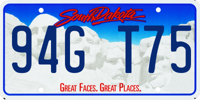 SD license plate 94GT75