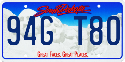 SD license plate 94GT80