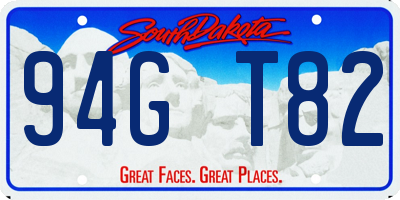 SD license plate 94GT82