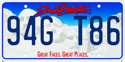 SD license plate 94GT86