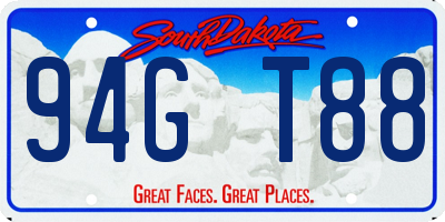 SD license plate 94GT88