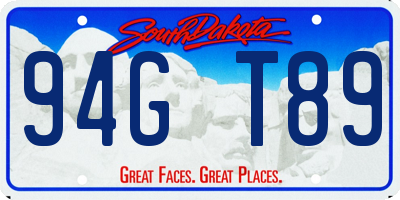 SD license plate 94GT89