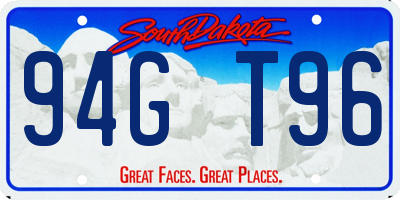 SD license plate 94GT96