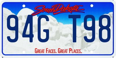 SD license plate 94GT98