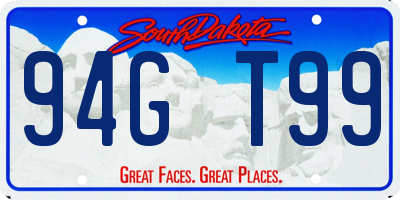 SD license plate 94GT99