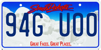 SD license plate 94GU00
