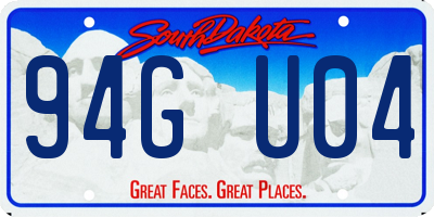 SD license plate 94GU04