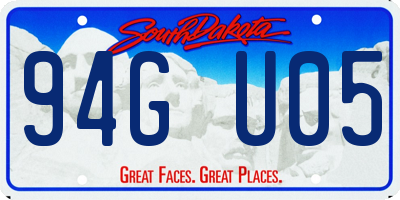 SD license plate 94GU05