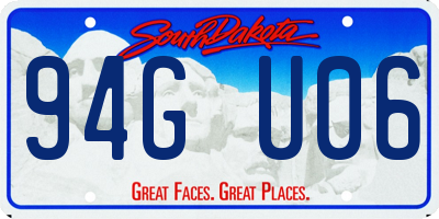 SD license plate 94GU06