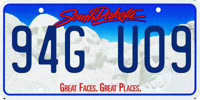 SD license plate 94GU09