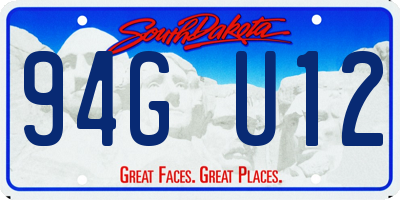SD license plate 94GU12