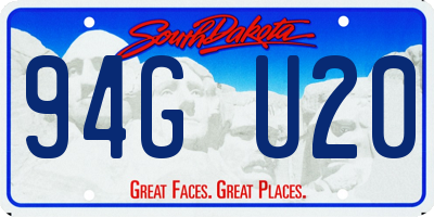 SD license plate 94GU20