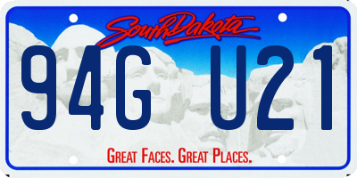 SD license plate 94GU21