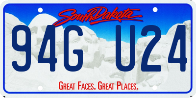 SD license plate 94GU24