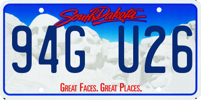 SD license plate 94GU26